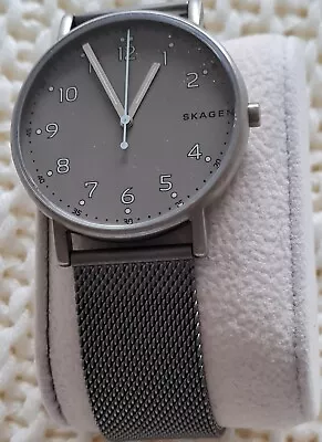 Skagen Grey Gents Watch With Mesh Strap  • £25