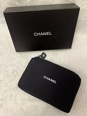 Chanel Beauty Black Nylon Cosmetics Makeup Bag (New In Box) • $59