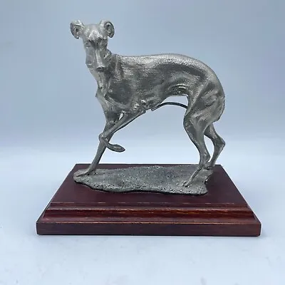 £45.97 • Buy Racing Greyhound Metal Silver Tone  Sculpture Ornament Figurine Trophy Vintage