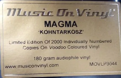 Magma - Kohntarkosz LP - NUMBERED & COLORED Vinyl Album - NEW RECORD • $39.99