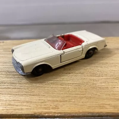 Vintage Matchbox Lesney #27 Mercedes 230 SL White Red Interior  • $14.99