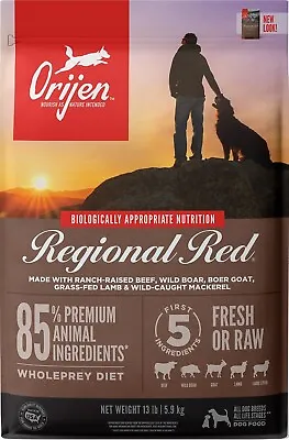 $92.99 • Buy ORIJEN Regional Red Grain-Free Dry Dog Food High-Protein - 13-lb Bag - 5.9 KG 