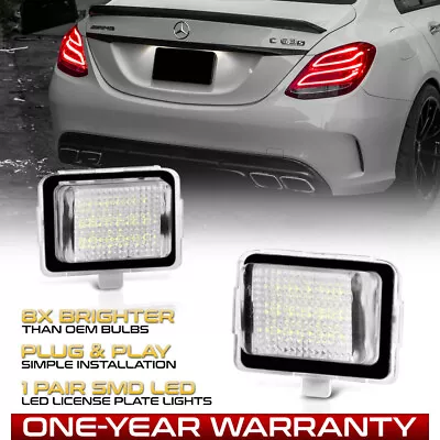 [BRIGHT] SMD LED License Plate Lights Housing For Benz W205 W213 W222 C117 W218 • $9.69