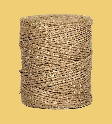 £6.99 • Buy 250m Natural Brown Jute String Rustic Twin Hemp Rope Cord Garden Thread Bundle