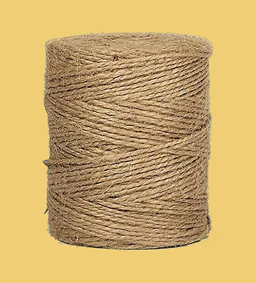 250m Natural Brown Jute String Rustic Twin Hemp Rope Cord Garden Thread Bundle • £6.99