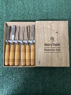 Henry Taylor Ltd Shefield Wood Carving Tools Vintage (OKEB-03-025) • $50