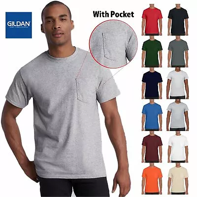 Gildan Ultra Cotton Adult Tee With Pocket G2300 • $14.89