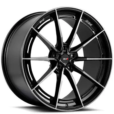 4ea 19  Savini Wheels SV-F1 Gloss Black W/ DDT Rims (S7) • $2232