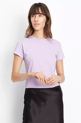 NWT $75 Vince Women's Boy Pima Basic Tee Shirt Top Lilac SIZE S M • $49.99