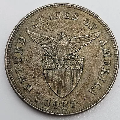 1925-M 5 Centavos Almost Uncirculated Philippines US Manila Mint Five USA • $49.99