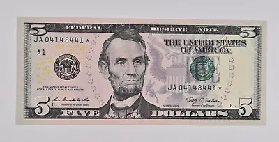 STAR * ERROR Replacement - 2009 $5 Federal Reserve Note - RARE *949 • $11.50