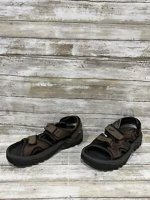 Nike Air Men's Brown Leather Strap Spikes Golf Shoe Sandals 302134-231 Size 11 • $47.28