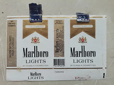 Opened Empty Cigarette Soft Pack--84 Mm-the Philippines-Marlboro-Gold • $1.50