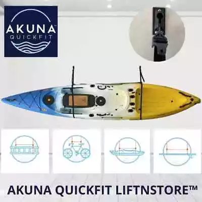 Akuna Quickfit Easy LiftnStore Wall Sling Garage Storage Hoist For Kayak+SUP • $69.95