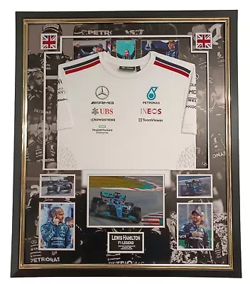 LEWIS HAMILTON Signed Photo With SHIRT Autographed Display ** AFTAL DEALER COA • £595