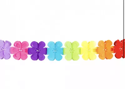 4m PAPER FLOWER GARLAND Aloha Hawaiian Hibiscus Bunting Party Pennant Decoration • £3.02