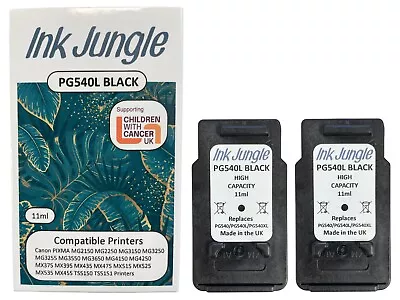 2x PG540L Black Ink Cartridges For Canon PIXMA MG3150 Printer Replaces PG540XL • £28.95