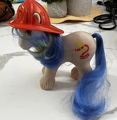 My Little Pony G1 BIG BROTHER CHIEF Pony W/ Fireman's Hat & Bandana Hasbro 1987 • $110