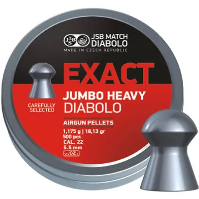 JSB Match Diabolo - Exact Jumbo Heavy .22 - 5.52 - Airgun Pellets • £4.50