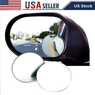 2x Blind Spot Car Mirror Rimless Wide Angle Convex Mirrors Frameless Glass • $4.50