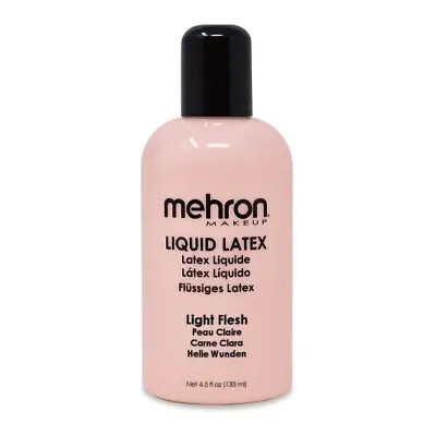 MEHRON LIQUID LATEX Light Flesh 4.5 Oz -Costume Special Effects Makeup Halloween • $17.95