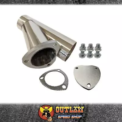 Proflow Exhaust S/s Cut-out Y-pipe 3.5  Cap/gaskets/bolts 10  Long - Pfeeypss35 • $96