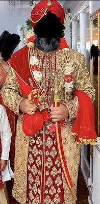 Men’s/Groom’s Indian Punjabi Pakistani Asian Wedding Sherwani Only. Size XL • £120