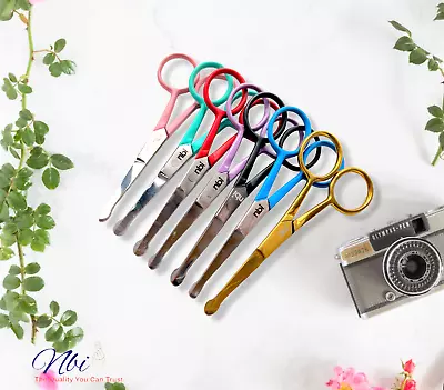 £3.69 • Buy Round Tip Nose Moustache Beard Ear Hair Nail Small Grooming Trimming Scissors⭐⭐⭐