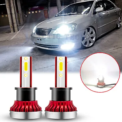 H3 LED Bulbs 6000K White For Toyota Corolla 2001 2002 2003 2004 Fog Light 60W 2x • $12.98