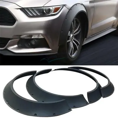 4PC Flexible Durable Polyurethane Car Fender Flares Extra Wide Body Wheel Arches • $56.45