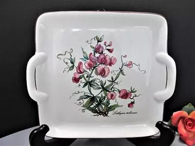 Villeroy & Boch Luxembourg Botanica Handled Cake Plate  9  X 8  Lathyrus Cs154 • $42.50