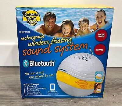 Banana Boat Rechargeable Bluetooth Waterproof Floating Speaker Ball W/Cord • $34.99