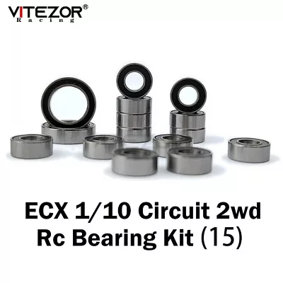 For ECX 2wd Circuit Upgrade Complete Bearing Kit (15Pcs) Rubber Sealed Rc Part • $16.90