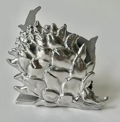 Mariposa Artichoke Silver Napkin Holder Serving Holiday Table • $14.99