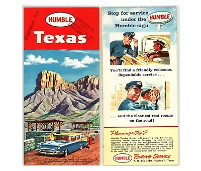 Vintage 1958 (Spring Edition) Texas Road Map – Humble Oil Co. (1st Edition) • $14.99