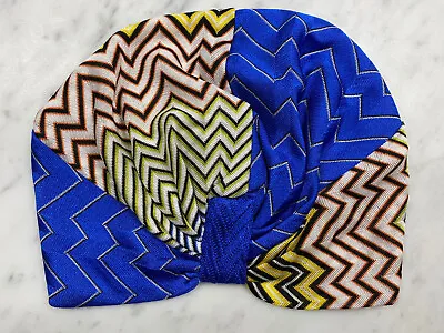 Nwt - Missoni Mare Zig Zag Turban Hat - Blue/yellow/white - Onesize • $320