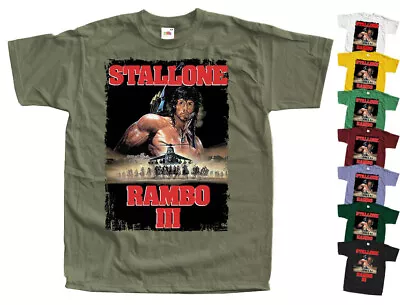 Rambo III 3 T SHIRT TEE V1 Stallone Movie Poster All Sizes S To 5XL • $20