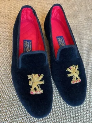 Bowhill & Elliot - Black Velvet Albert Slipper • £200