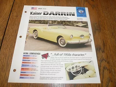 1954 Kaiser Darrin UNIQUE IMP BROCHURE  • $7.99