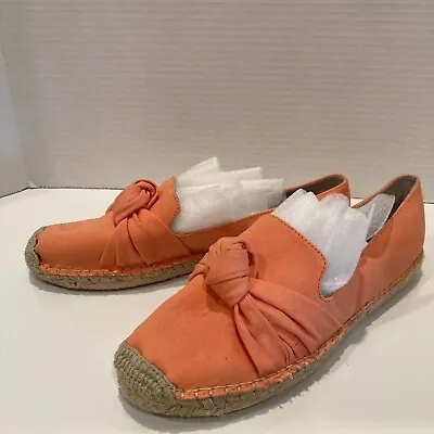 J. Jill Espadrilles Women's Size 7.5M Orange Textile Leather Lining Flats • $33.11