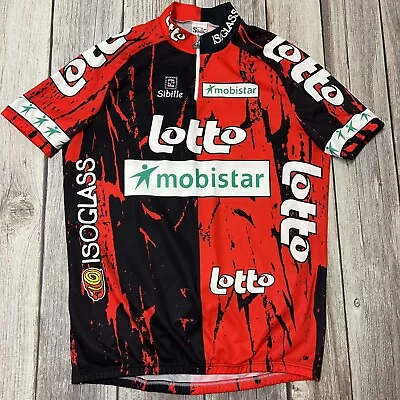 Vintage Sibille Lotto Mobistar Cycling Short Sleeve Team Jersey Shirt Size XXL • $29.99