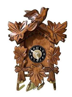 Mini Alexander Taron Engstler German Wood Cuckoo Clock Battery Operated  7” • $45