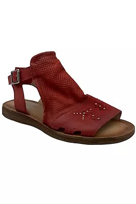 Miz Mooz Leather Ankle-Strap Sandals Fifi Scarlet • $44.99