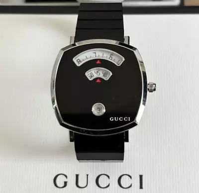 GUCCI Gucci Grip Black 157.3 YA157435 38mm Dive Timeless Men's Watch From Japan • $746.22