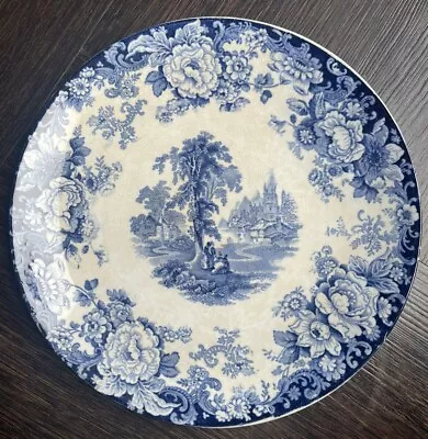 Antique Allertons Kenilworth Blue And White Plate • £12.99