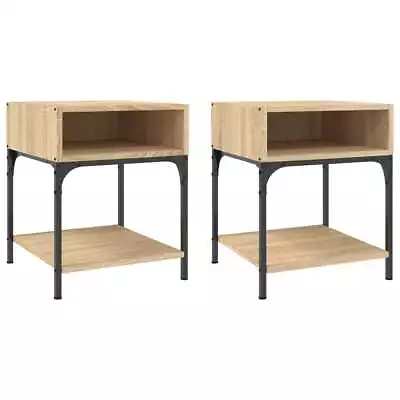 2x Bedside Tables Set Wooden Drawers Storage Side Cabinet Nightstand Sonoma Oak • $79.31