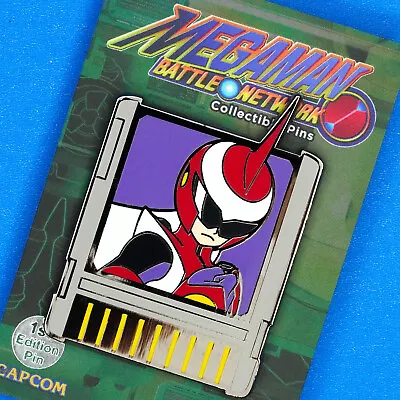 Mega Man Battle Network Proto Man ProtoMan.EXE Navi Chip Enamel Pin Figure • $15.99