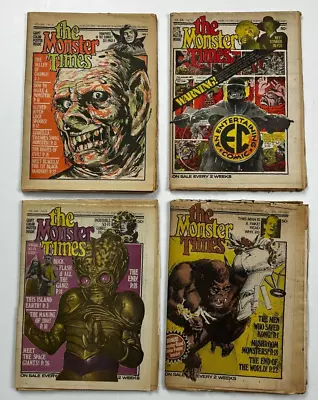 The Monster Times #1 9 10 15 Magazine 4pc Lot Horror Sci-Fi Fantasy Lower Grade • $40