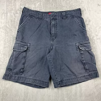 Merona Men's Black/Blue Cargo Shorts Size 36 (34X10) • $10.79