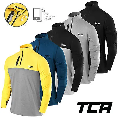 TCA Men's Fusion 1/2 Zip Long Sleeve Running Top • £20.99